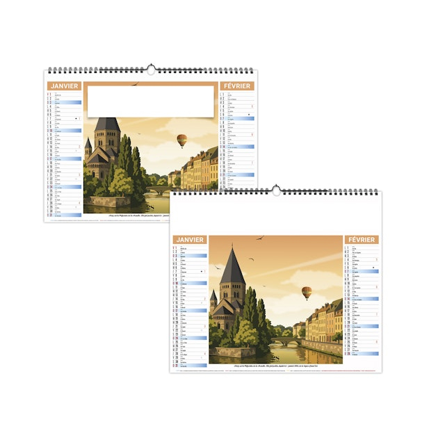 Calendrier illustré personnalisable - ECO Thème 9